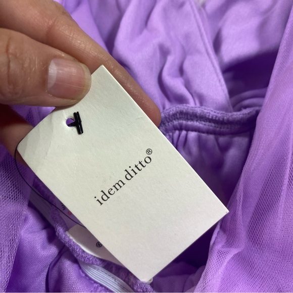 Ídem Ditto Romper Shorts Woman’s Small Tulle Ruffled layered tiered Sleeveless - Picture 2 of 12